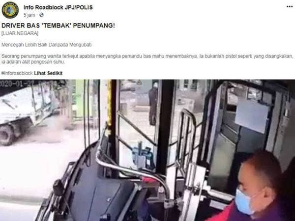Perkongsian oleh Info Roadblock JPJ/POLIS kini tular di media sosial yang meraih 18,000 tontonan