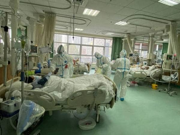 Keadaan sebuah wad di Wuhan, Hubei. - Foto Xinhua