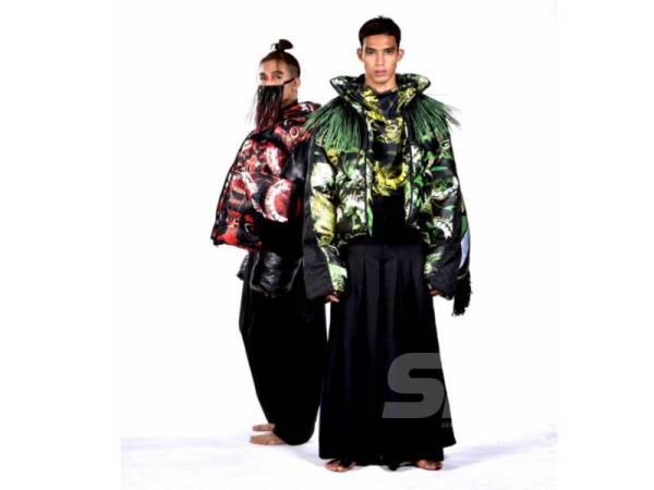 MUHAMMAD Zaffir menterjemahkan elemen sawan untuk koleksi busana rekaan beliau.