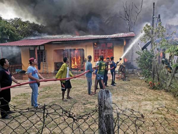 Kejadian kebakaran yang melibatkan tujuh rumah di Kampung Tekek pada 26 Januari lalu.