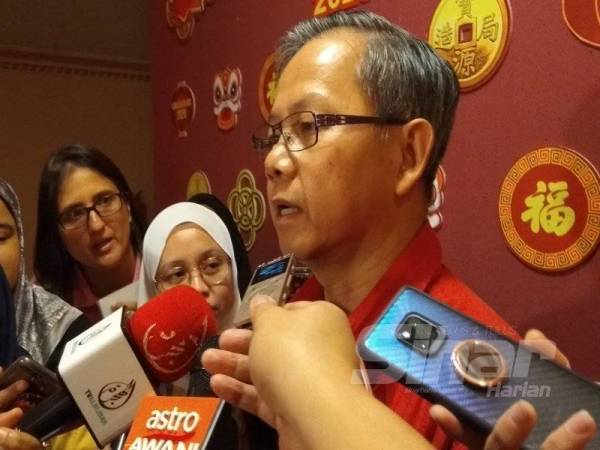 Boon Chye pada sidang media ketika ditemui pada Majlis Jamuan Tahun Baru Cina 2020 anjuran Dewan Perhimpunan Cina Perak di sebuah hotel di sini hari ini.