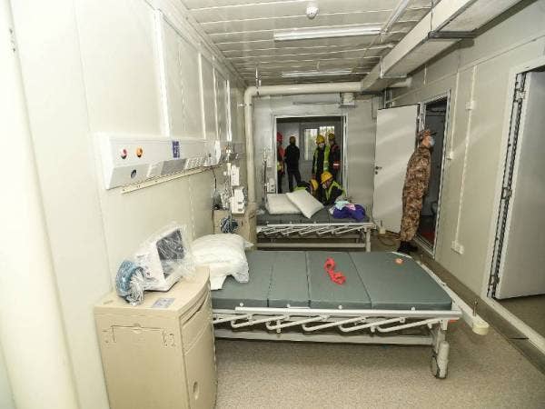 Keadaan di dalam wad di Hospital Huoshenshan yang akan merawat pesakit dijangkiti koronavirus. - Foto AFP