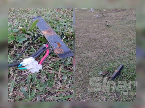 Sistem pendawaian elektrik yang turut dirosakkan. - Foto MPK