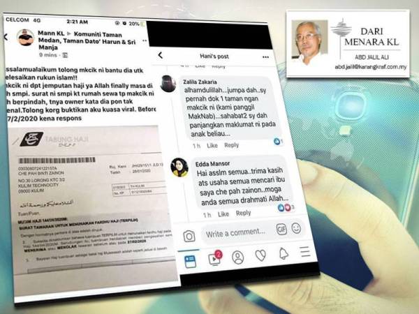 Kuasa viral berjaya mengesan pemilik surat berkenaan.
