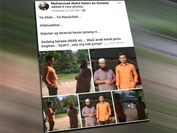 Kejutan yang menjadi peristiwa penuh bermakna bagi Mohd Abdul Salam dan warga Pusat Tahfiz Miftahul Qura dimuat naik di laman Facebook sebelum dikongsi netizen.