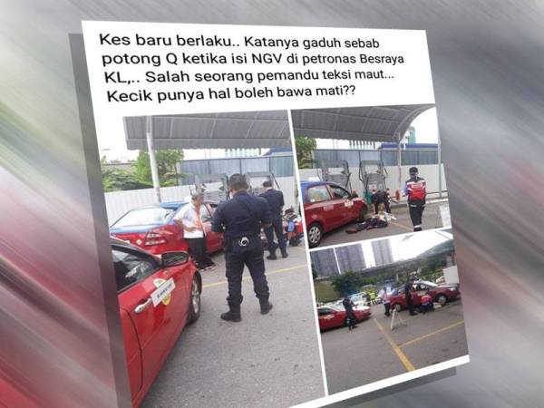 Kejadian itu turut tular di laman sosial.