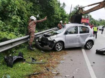 Isteri Maut Suami Parah Nahas Di Lebuhraya Duke