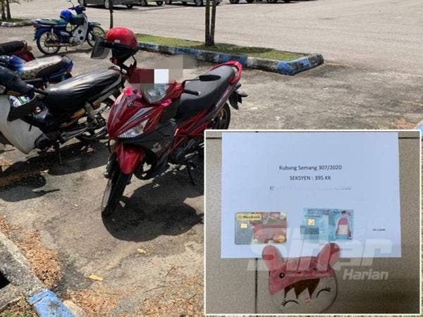 Motosikal suspek turut dirampas untuk siasatan lanjut.