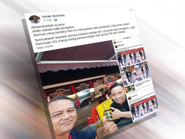 Paparan Facebook Ishak mencuri perhatian netizen.