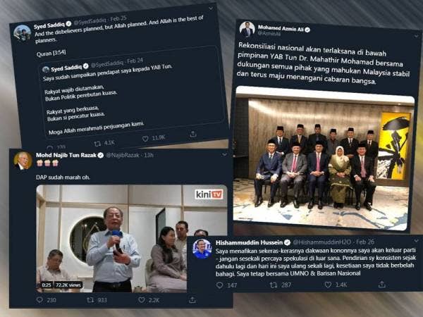 Antara komen-komen pemimpin di twitter.