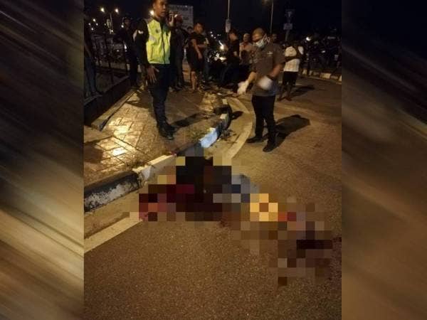 Mangsa ditemukan orang awam di hadapan sebuah kedai serbaneka malam tadi.