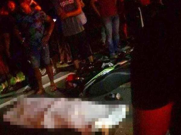 Mangsa maut di tempat kejadian, manakala rakannya yang membonceng motosikal mengalami kecederaan.