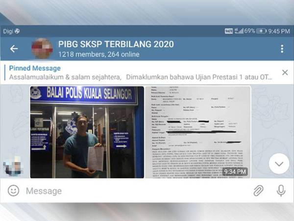 Azmanizam membuat laporan polis di Ibu Pejabat Daerah (IPD) Kuala Selangor untuk tindakan lanjut.