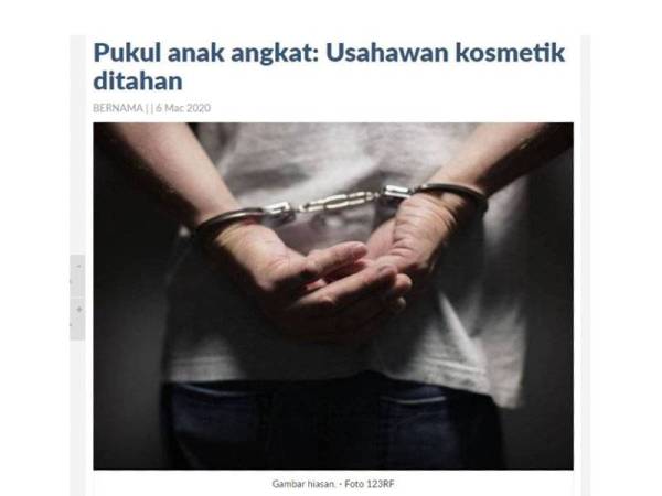 Sebelum ini, Sinar Harian melaporkan mangsa yang berusia 2 tahun dipukul dengan menggunakan tangan dan kasut serta dicubit sehingga meninggalkan kesan pada badannya.