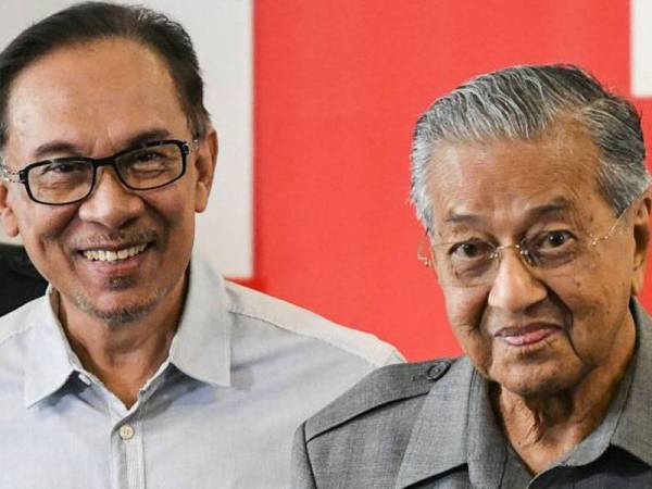 Dr Mahathir dan Anwar.