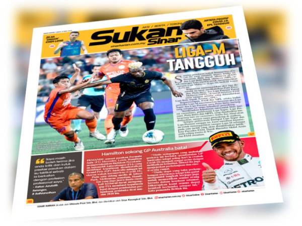 Laporan Sukan Sinar semalam.