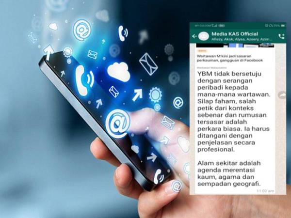 WhatsApp yang meminta supaya setiap kekeliruan atau masalah ditangani dengan penjelasan secara profesional.