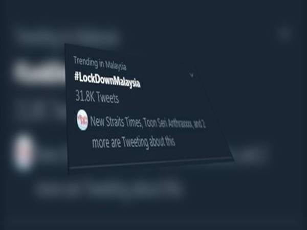 #LockDownMalaysia trending di Twitter.