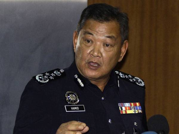 Abdul Hamid pada sidang akhbar khas di Bukit Aman hari ini. 