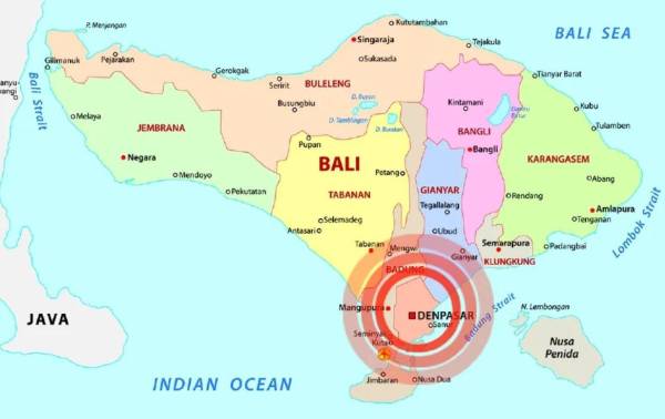 Jabatan Meteorologi Malaysia dalam satu kenyataan hari ini memaklumkan gempa pada kedalaman 45 kilometer (km) itu dilaporkan berlaku pada jarak 305km selatan dari Denpasar, Indonesia.