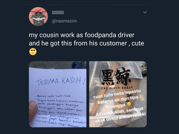 Paparan Twitter Nasrnazim tular di laman sosial.