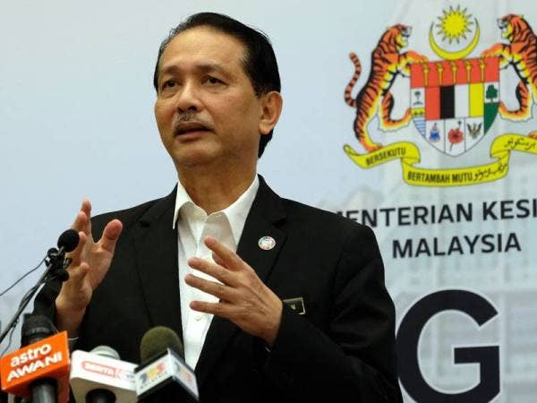 Dr Noor Hisham ketika sidang media harian berkaitan jangkitan Covid-19 di Kementerian Kesihatan hari ini. - Foto Bernama