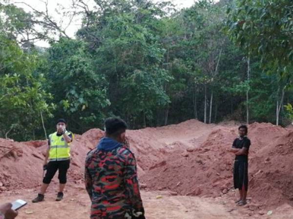 Lokasi kejadian dipercayai tapak projek perumahan dekat kaki Gunung Jerai, Gurun, Kedah.