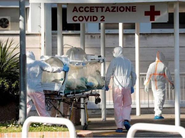 Itali mencatatkan 53,578 kes sejak wabak mula dikesan pada 21 Februari. - Foto Reuters