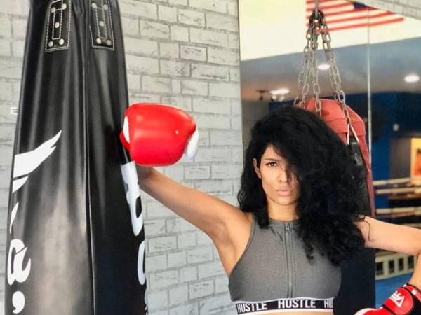 Thanuja memanfaatkan tempoh dua minggu dengan aktiviti sukan bertinju bersendirian yang diminatinya.