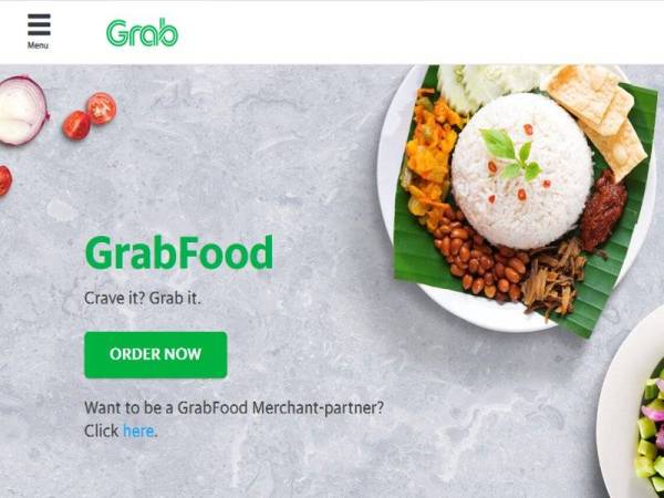 Aplikasi Grab Food.