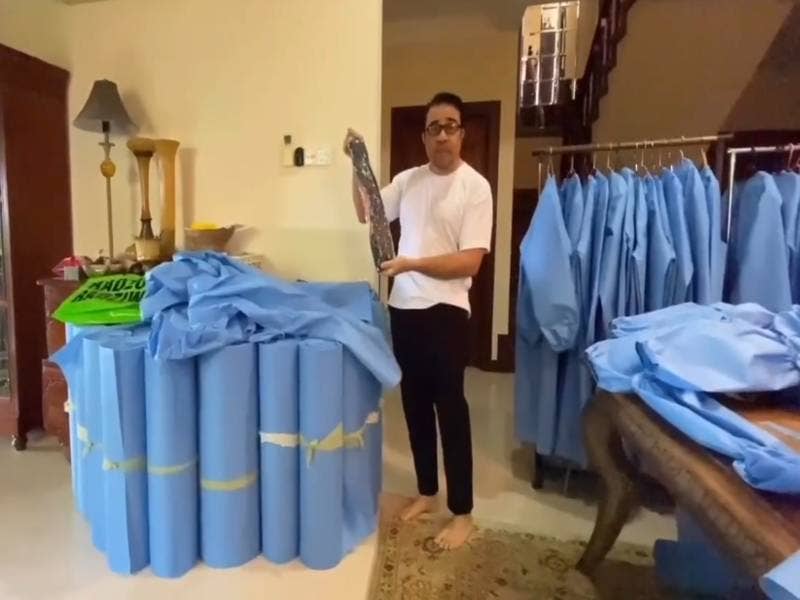 Radzuan berkata beliau akan menghantar fabrik serta getah secara percuma kepada mereka yang berminat untuk melakukan projek amal tersebut.