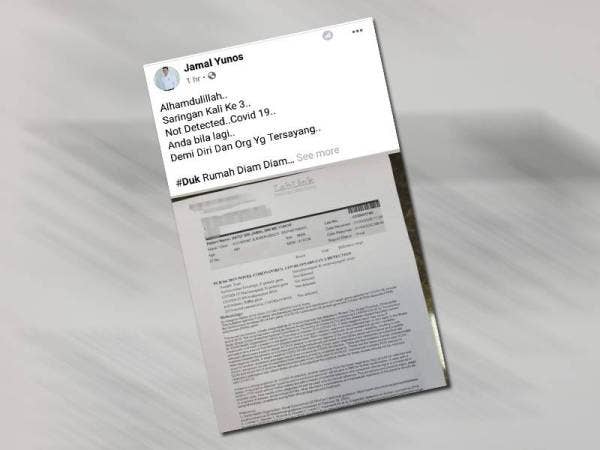 Jamal memuatnaik status di Facebook beliau hari ini.