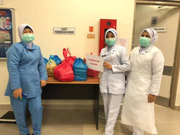 Koguru menyumbang makanan tengah hari kepada petugas kesihatan selama lapan hari bermula 1 April.