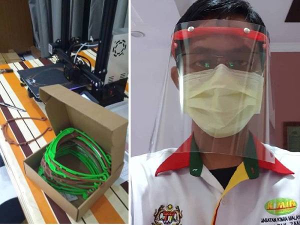 Lebih 1,000 pelindung muka dicetak menggunakan 15 unit mesin pencetak 3D untuk disumbangkan kepada hospital, klinik kesihatan dan balai polis sekitar Kedah dan Perlis.