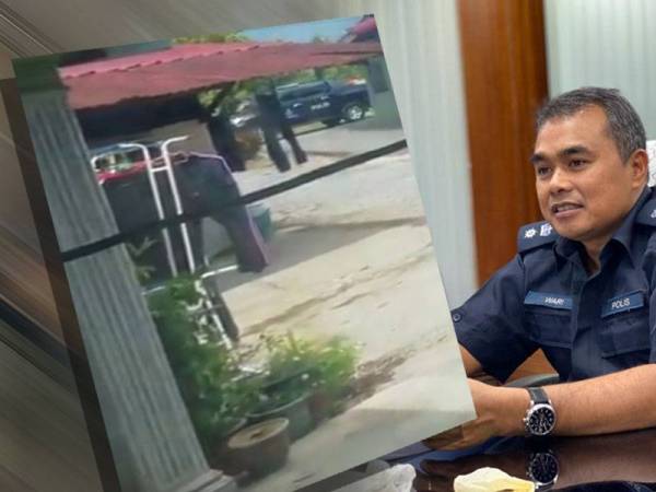 Video remaja mencarut polis yang dirakamkan di hadapan rumahnya di Kampung Teluk Batu Lima, Kuala Perlis pada Khamis lalu sebelum tular di aplikasi WhatsApp. Gambar kanan: Wari Kiew