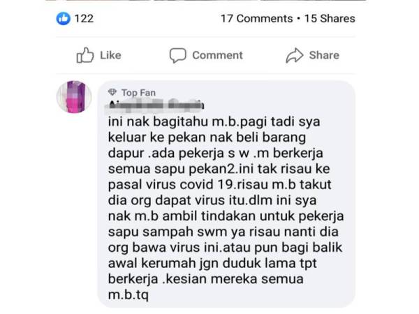 Antara hantaran yang tular di media sosial.