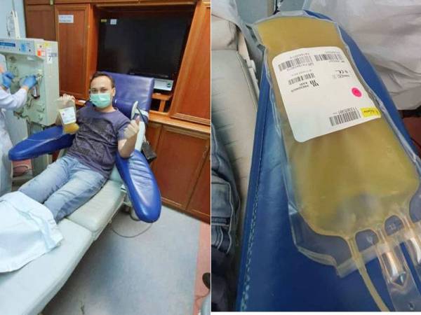 Reza menjadi bekas pesakit Covid-19 pertama mendermakan plasma darah pada 2 April lalu.