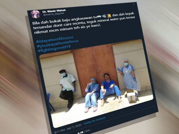 Kiriman Dr Wanie di Twitter.