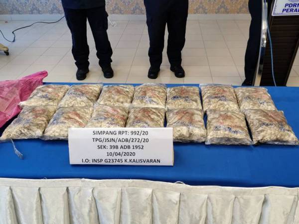 Polis berjaya menumpaskan sindiket pengedaran dadah dan merampas lebih 20kg heroin daripada tiga suspek.