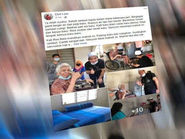 Kiriman Ebit Lew di Facebook miliknya