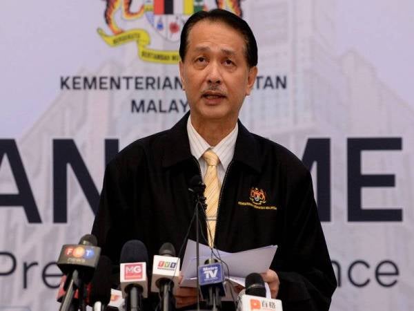 Dr Noor Hisham pada sidang media harian berkaitan jangkitan Covid-19 di Kementerian Kesihatan hari ini. - Foto Bernama