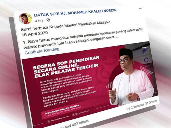 Surat terbuka Khaled Nordin
