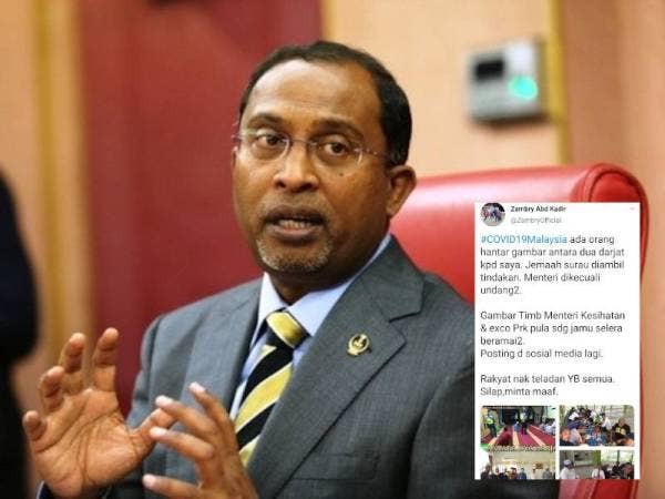 Perkongsian Zambry di Twitter hari ini.