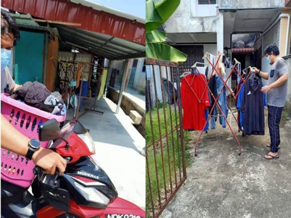 Mohd Shafiq akan membasuh pakaian Bob dua kali seminggu dengan meminjam mesin basuh Pusat Jagaan Anak Yatim Walidaina.