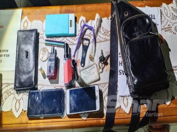 Antara barang rampasan suspek yang dirampas polis.