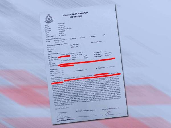 Salinan laporan polis dibuat Pergerakan Wira Parti Putra Malaysia di IPD Gombak semalam terhadap dakwaan isu penyelewengan, penipuan bantuan makanan asas kepada golongan miskin.