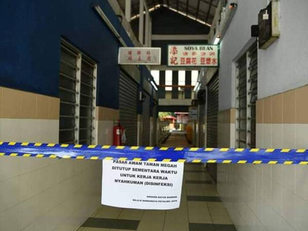 Operasi di Pasar Jalan Othman dihentikan sekurang-kurangnya lima hari bermula hari ini. - Foto Facebook MBPJ