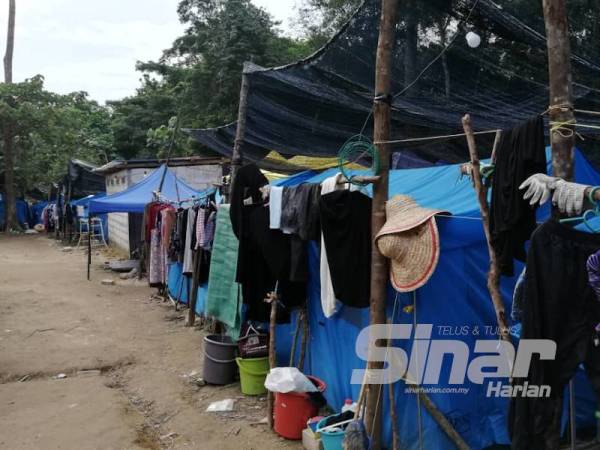 Polis menggempur sebuah kawasan penempatan di Kampung Hulu Rening, Batang Kali, di sini, semalam.