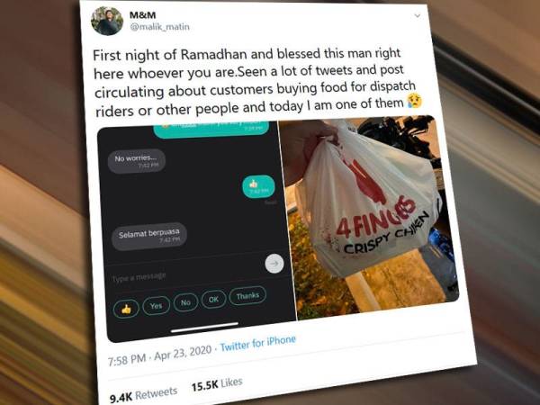 Ciapan Malik mengenai 4Fingers yang dihadiahkan kepadanya.