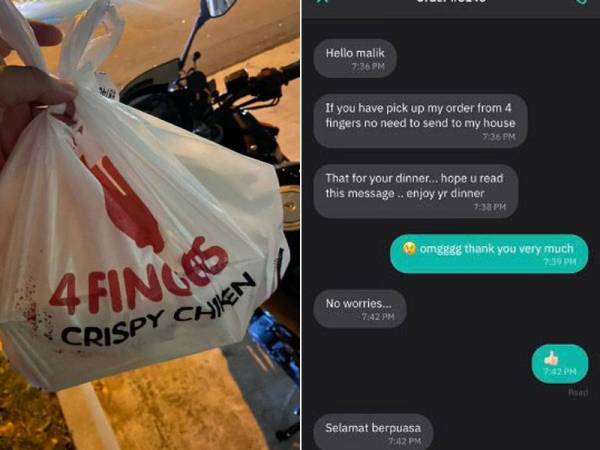 Perbualan antara Malik dan pelanggan berkenaan.